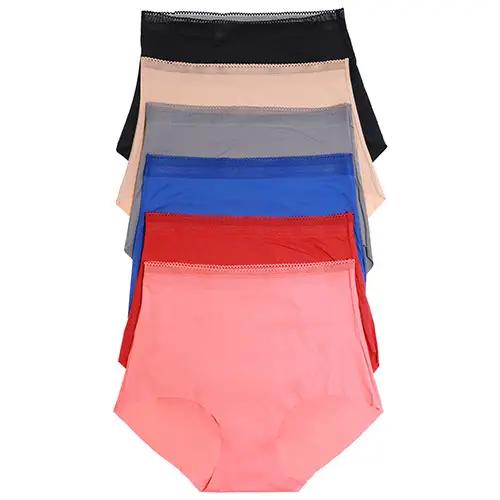 Angelina Laser Cut High-Rise Briefs With Lace Trim Waistband (6-Pack)