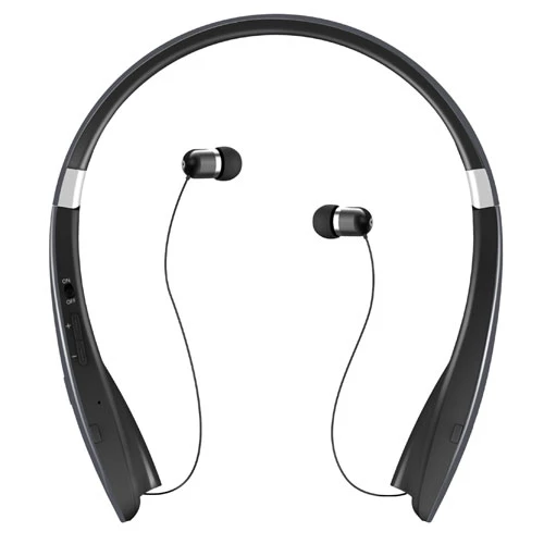 Foldable Wireless Headsets - 4.1 Sport Neckband Stereo Headphones with Mic - Sweatproof Earbuds for 