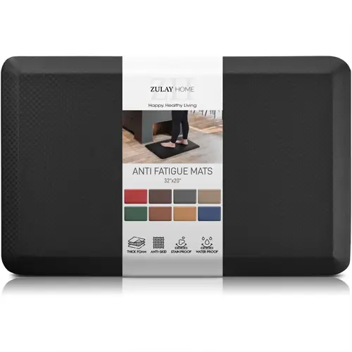 Zulay Home Anti Fatigue Mat - Thick Cushioned Non Slip Foam