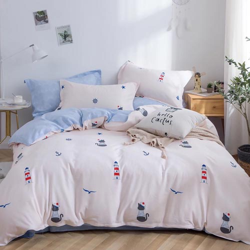 Ocean Eye Kids 100% Cotton 3 Pieces Comforter Set