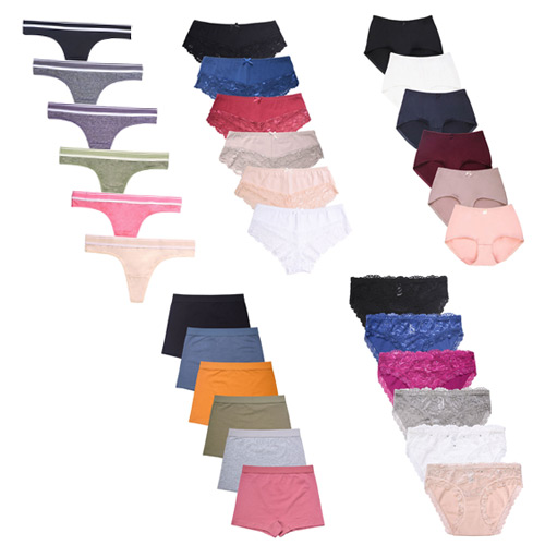 Cotton Thong Panty And Boyshorts Pack Of 6 And 12