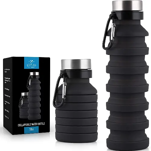 Portable Water Bottle Collapsible and Foldable Design