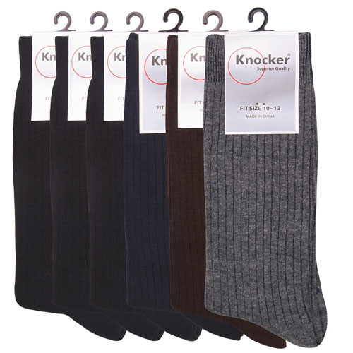 Men's Dress Socks - 6 Pair