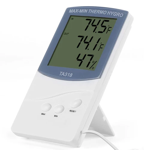 2-in-1 Digital Hygrometer Thermometer - LCD Display - Indoor/Outdoor - Room/Greenhouse