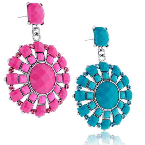 Colorful Circle Dangle Earrings