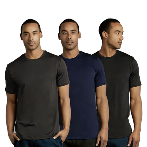 3 Pack Men's Athletic Round Neck T-shirt