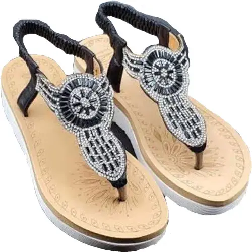 Women's Comfy Sandals Super Soft Rhinestone Slingback Sandals