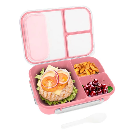 Leak-proof Lunch Box with 3 Compartments - Portable Food Storage