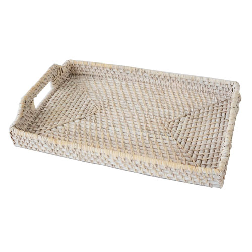 Wicker Serving Tray With Handles