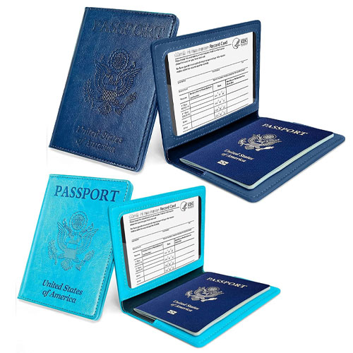 2-Pack Passport & CDC Vaccination Card Holder