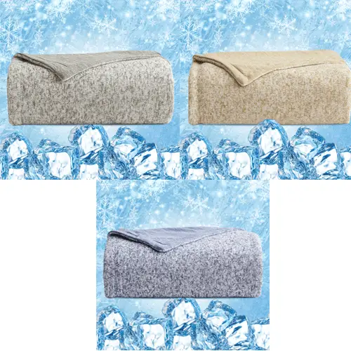 Jml Reversible With Warm Microknit And Quadchill Fabric Design Summer Cooling Blanket