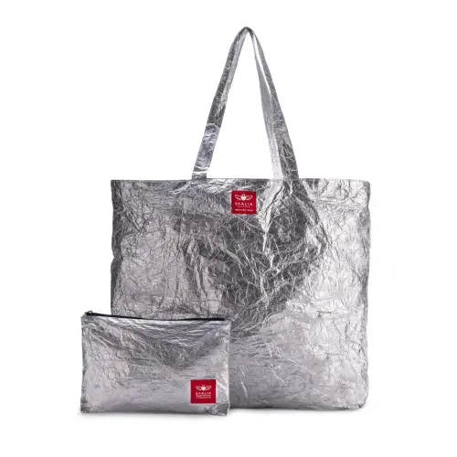 Emma Foldable Tote Bag W/Pouch TYVEK