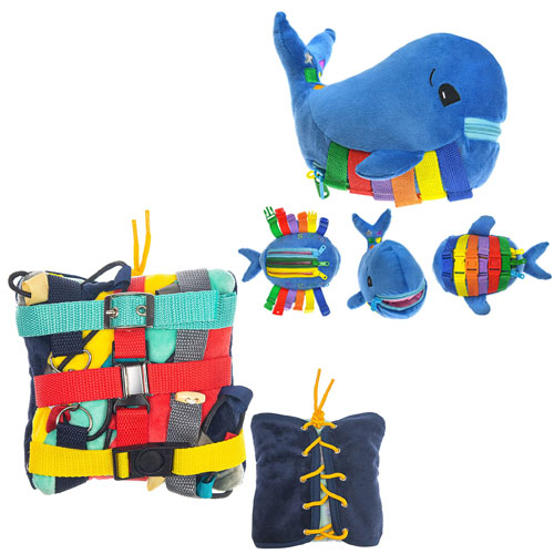 Sensory Buckle Whale Pillow