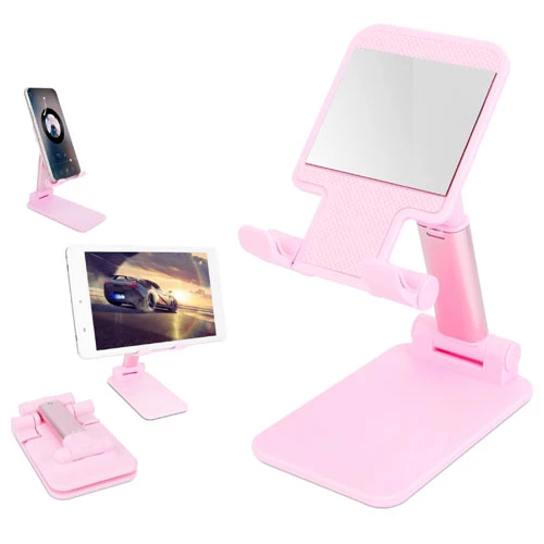 Foldable Phone Stand - Adjustable Angle And Height - Fits 4-12.9in Device - Tablet Holder Cradle Doc