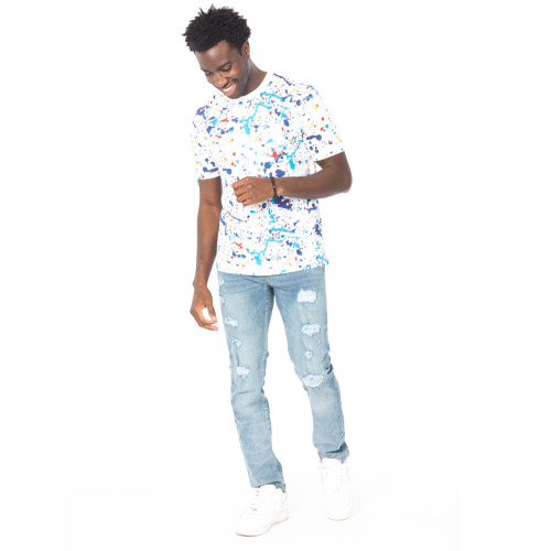 Men's Rip And Repair Distressed Jeans