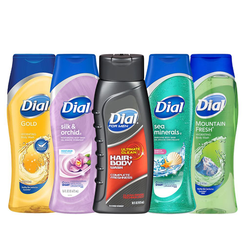 5 Pack Gift Set Dial Body Wash