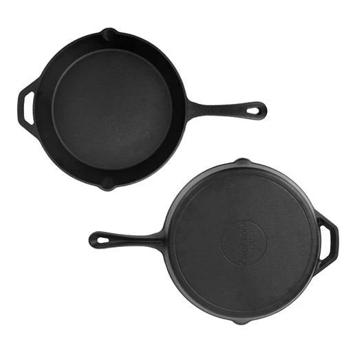 12" Pre-Seasoned Cast Iron Skillet - Oven Safe, Non-Stick Surface - Ideal for Cooking, Frying