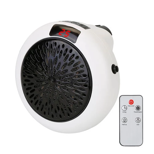 900W Portable Heater Fan - Adjustable Temperature - Auto Shut off - Remote Control