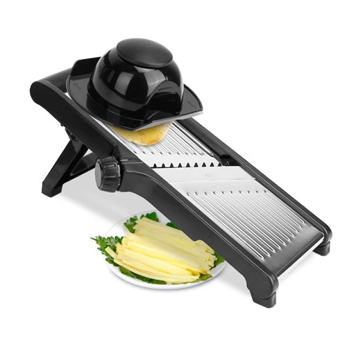 5-in-1 Stainless Steel Mandoline Slicer Set with Adjustable Blades And Food Holder