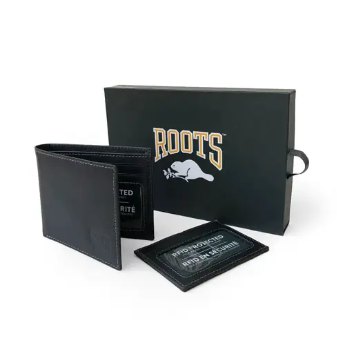 Mens Leather Wallet And Id Holder Set