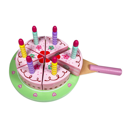 Birthday Cake Wooden Slicing Game