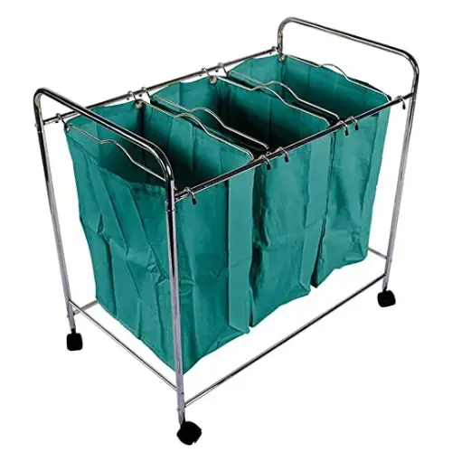 Organizeme 3 Bag Rolling Laundry Sorter