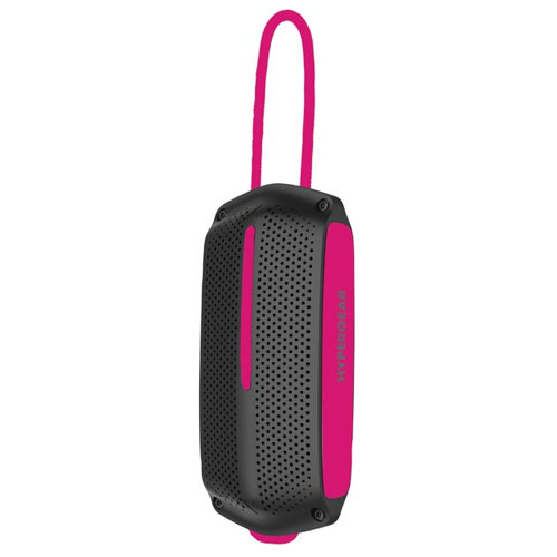 Wave Water Resistant Wireless Speaker Black And Pink