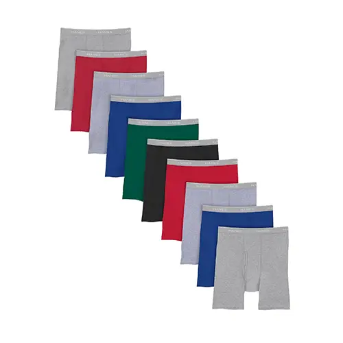 10-Pack Hanes ComfortSoft TAGLESS Men's Boxer Briefs