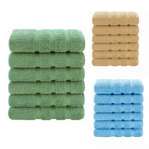American Soft Linen 6-Piece Hand Towel Set Luxury Hotel And Spa Quality For Maximum Softness
