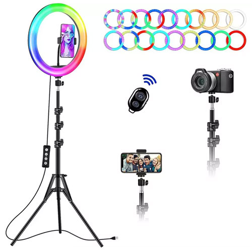 12inch RGB Ring Light with Foldable Tripod Stand And Phone Holder
