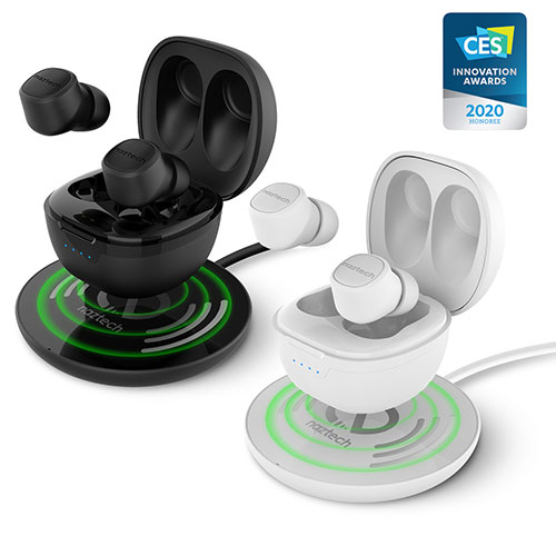 Naztech Freedom+ True Wireless Earbuds With Wireless Charging Case & Pad