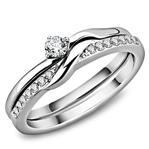 High Polished (No Plating) Stainless Steel Ring With AAA Grade