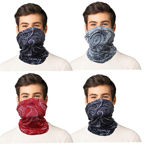 2 Or 4 Pack Reusable Washable Face Mask Neck Gaiters