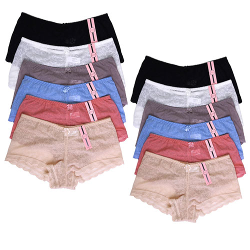 Ladies Lace Hipster Panty Pack Of 12