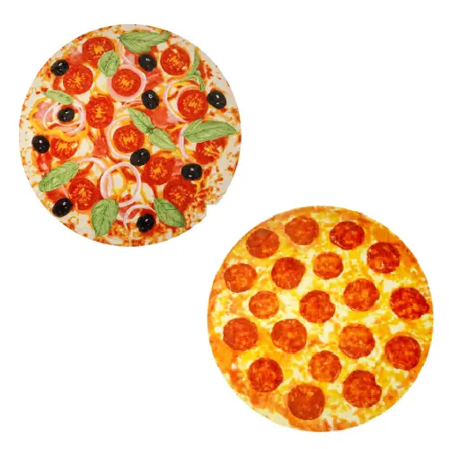 Novelty Premium Soft Flannel Big Pizza Blanket