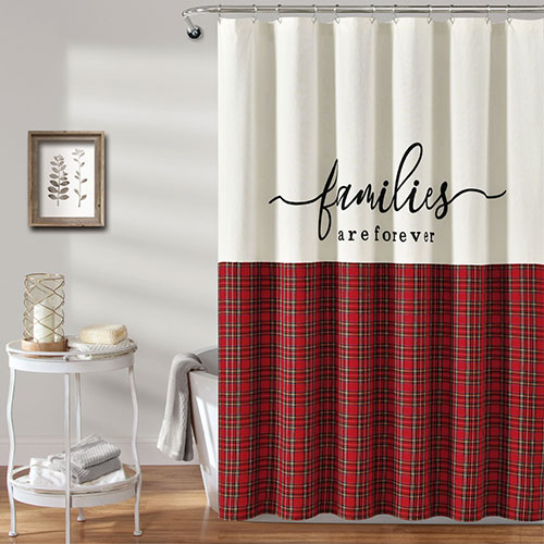 Families Are Forever Shower Curtain Lush Decor