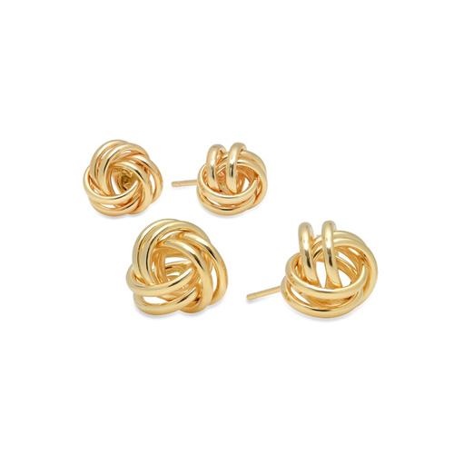 14K Gold Love Knot Earrings In Gift Box
