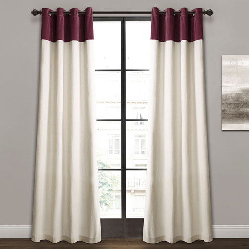 Milo Linen Window Curtain Panel Set Lush Decor