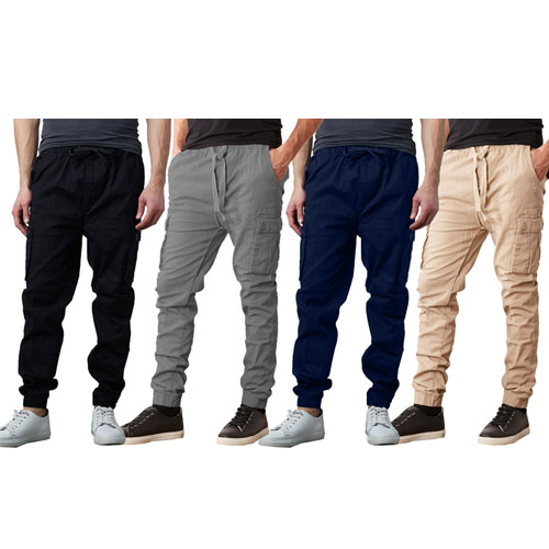 Men's Slim Fit Classic Cotton Stretch Cargo Jogger