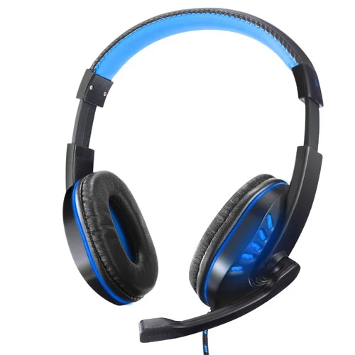 Stereo Gaming Headset with LED Light, Noise Isolation, Soft Memory Earmuffs, Mic, 3.5mm Plug, USB, 6