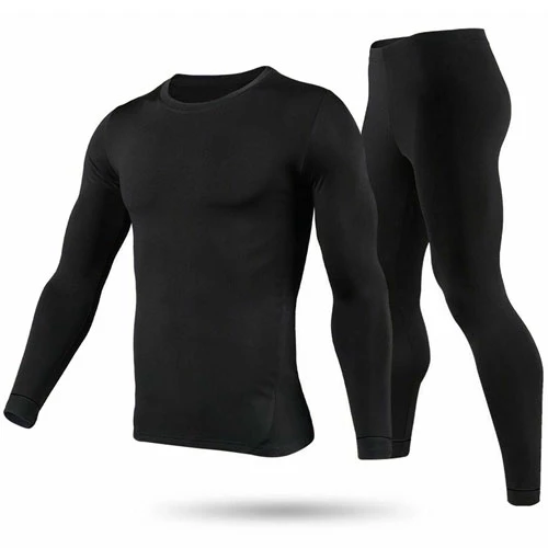 Men Thermal Underwear Set Long Johns Pants Long Sleeve Soft Underwear Kit Top Bottom Winter Sports S