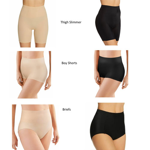 Pack of 2 Maidenform Women's Cool Comfort Flexees Smooths Shapewear - Beige/Black