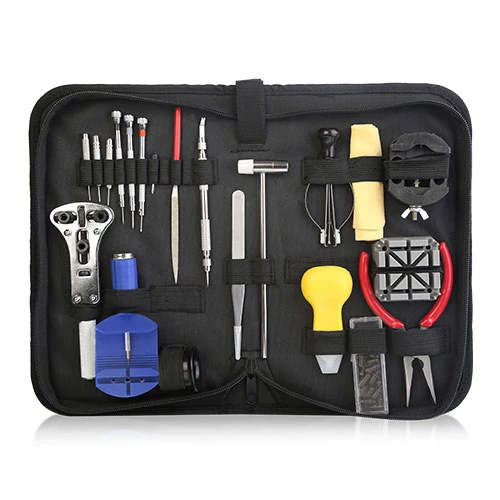 21 PCS Watch Repair Tool Kit Hand Link Remover Watch Band Holder Case Opener W/ Free Carrying Case