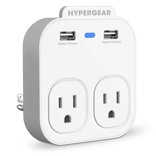 Multi Outlet + Dual USB Wall Adapter