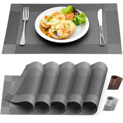 Vinyl Woven Placemats - Set of 6