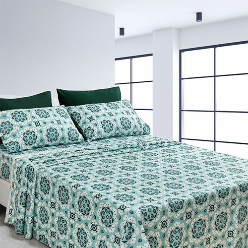 Forest Green Mandala Sheet Set- American Home Collection
