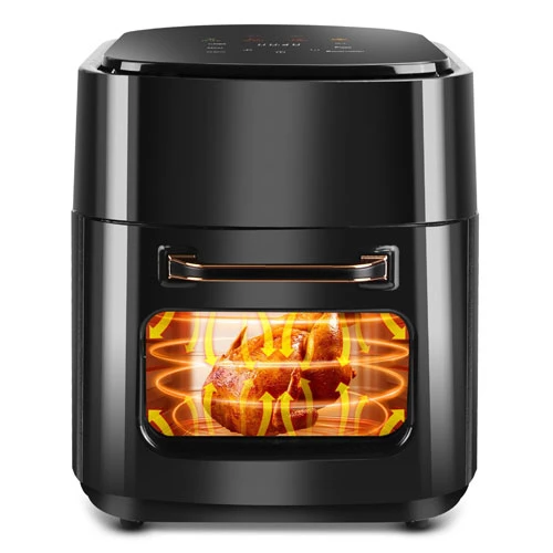 NewHome 15.8QT Air Fryer 1400W Oilless Cooker Touch Screen Customized Temp Time Visible Window