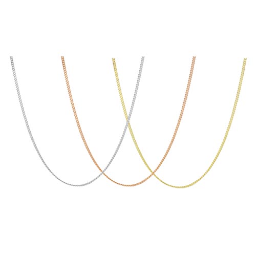 2MM Solid Gold Italian Cuban Chain Necklace in 10K Solid Gold