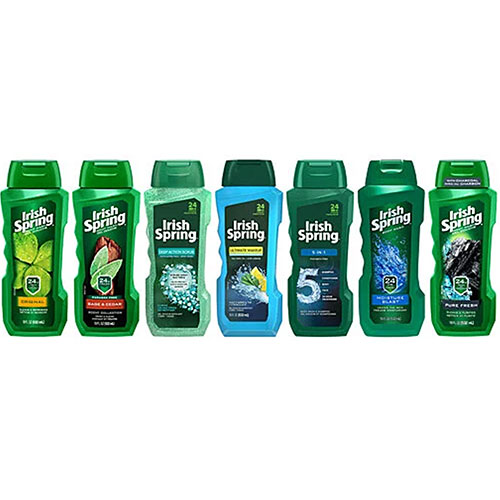 7 Pack Irish Spring Men's Body Wash Shower Gel Bundle