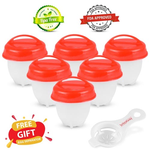6-Pack BriteNway Silicone Egg Cooker - As Seen on TV